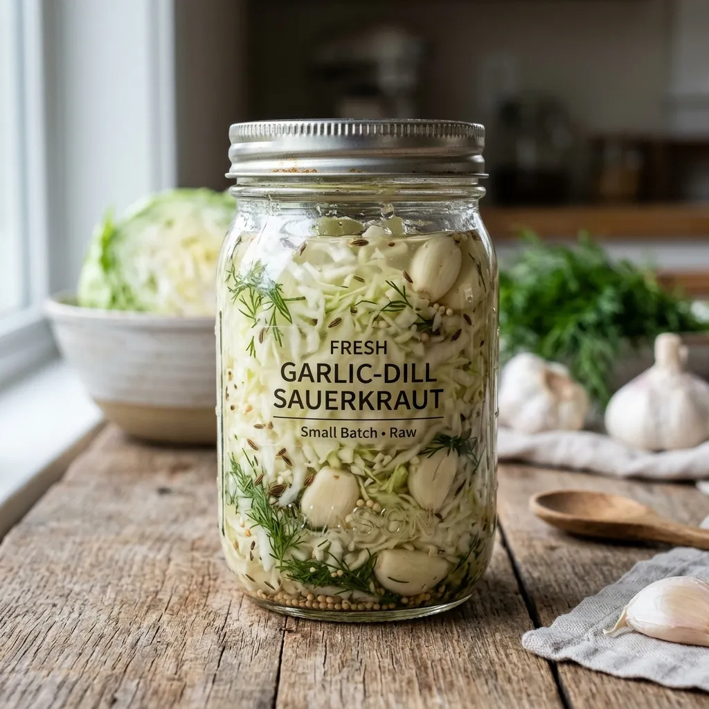 Garlic Dill Sauerkraut